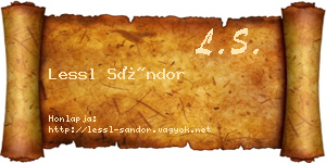 Lessl Sándor névjegykártya